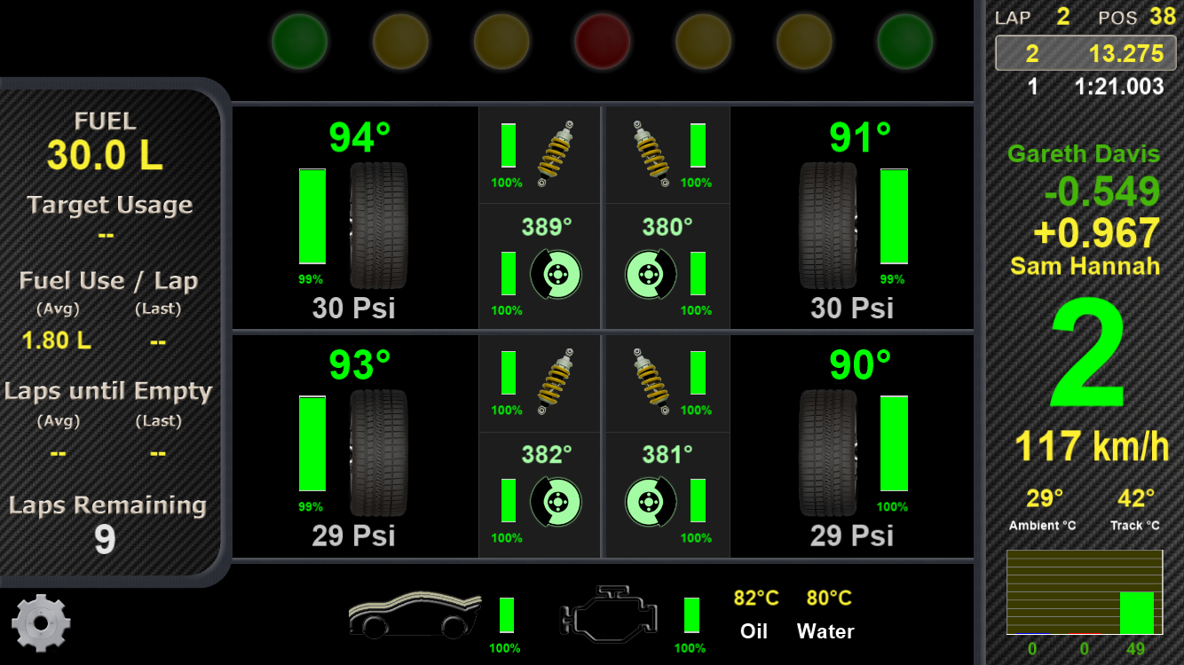 pCars Dash