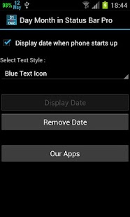 Calendar Day In Status Bar Pro