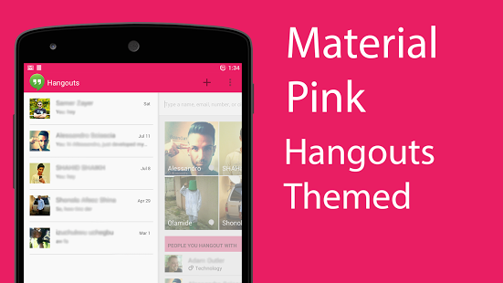 Material Pink CM/PA THEME