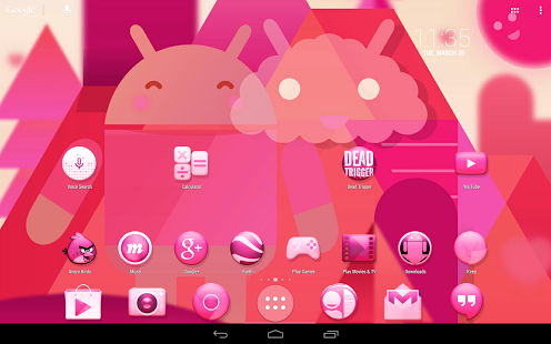 Pink KitKat Launcher Theme