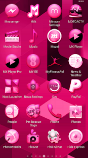 Pink KitKat Launcher Theme