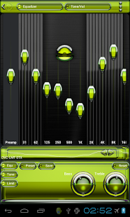 Poweramp skin Lime Glas deluxe