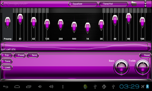 Poweramp skin Pink Glas deluxe