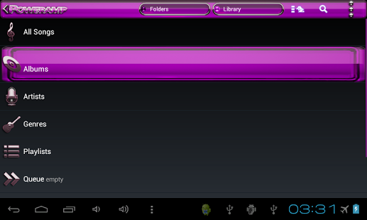 Poweramp skin Pink Glas deluxe