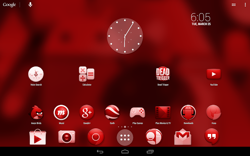 Red KitKat Launcher Theme