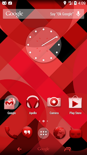 Red KitKat Launcher Theme