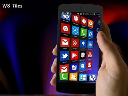 W8Tiles Next Launcher 3D Theme