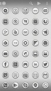 White Leather Icon Pack Theme