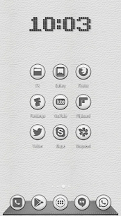 White Leather Icon Pack Theme