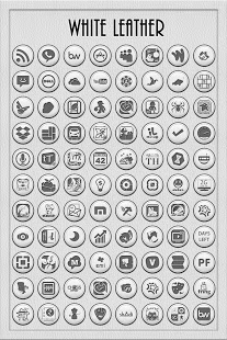 White Leather Icon Pack Theme