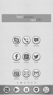 White Leather Icon Pack Theme