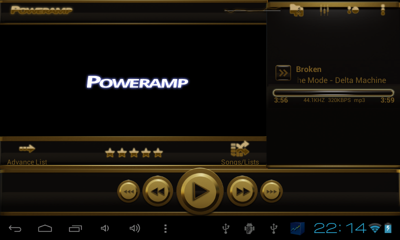 elegance Poweramp black skin