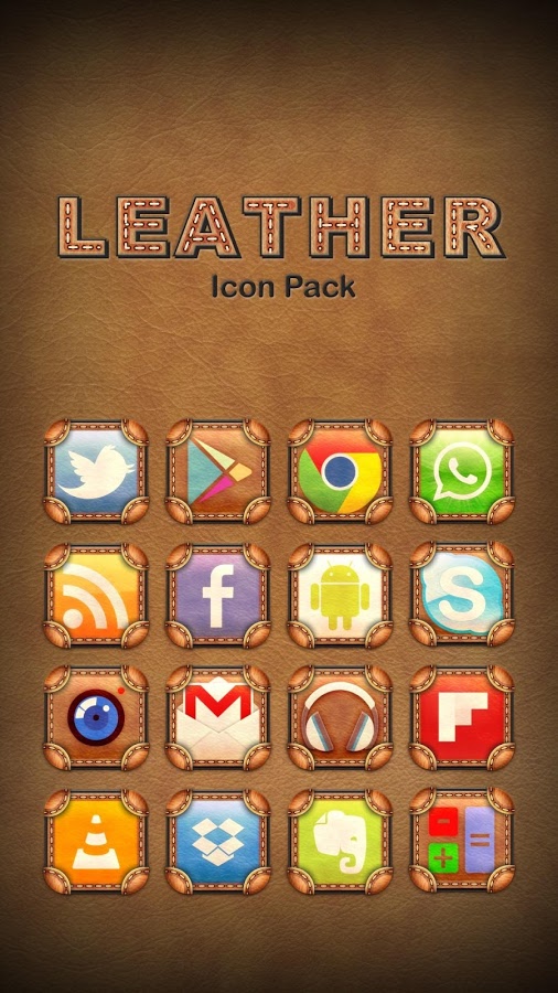 Leather Theme Icon Pack