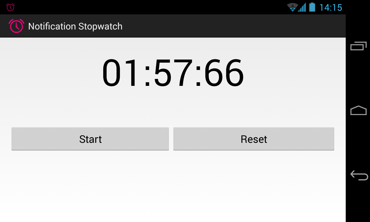 Notification Stopwatch