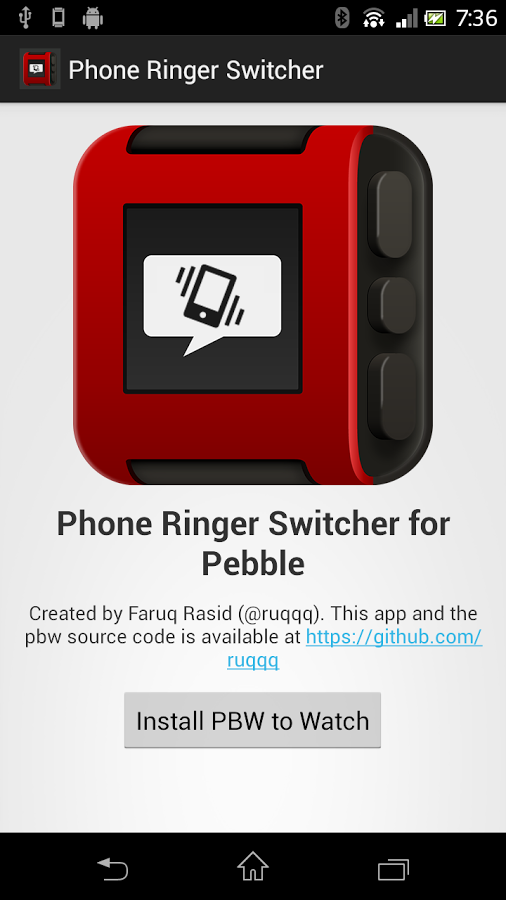 Pebble Phone Ringer Switcher
