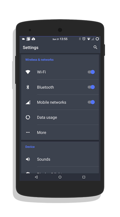 Slated MTRL - Blue CM12 Theme