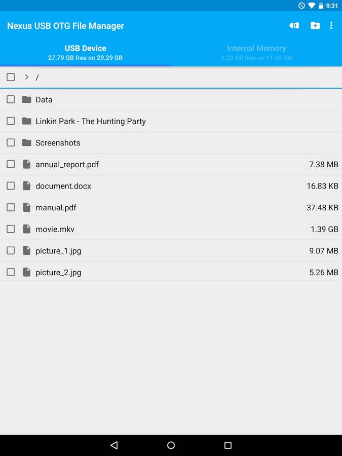 USB OTG File Manager for Nexus