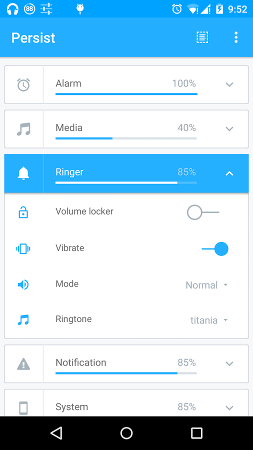 Volume Control +