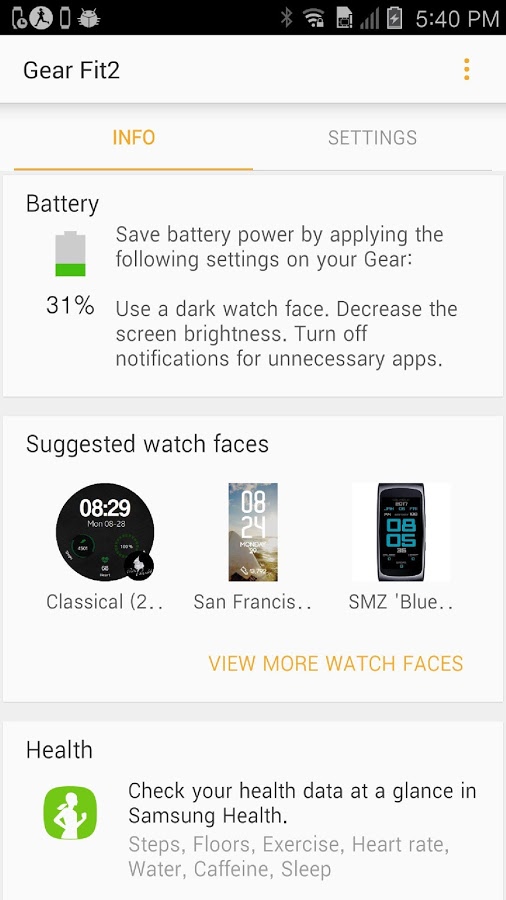 Gear Fit2 Plugin