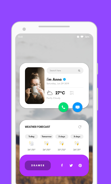 Modern UI for KWGT