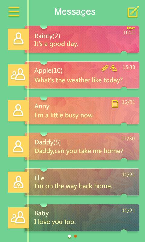 GO SMS PRO CARDS  THEME EX