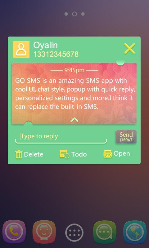 GO SMS PRO CARDS  THEME EX