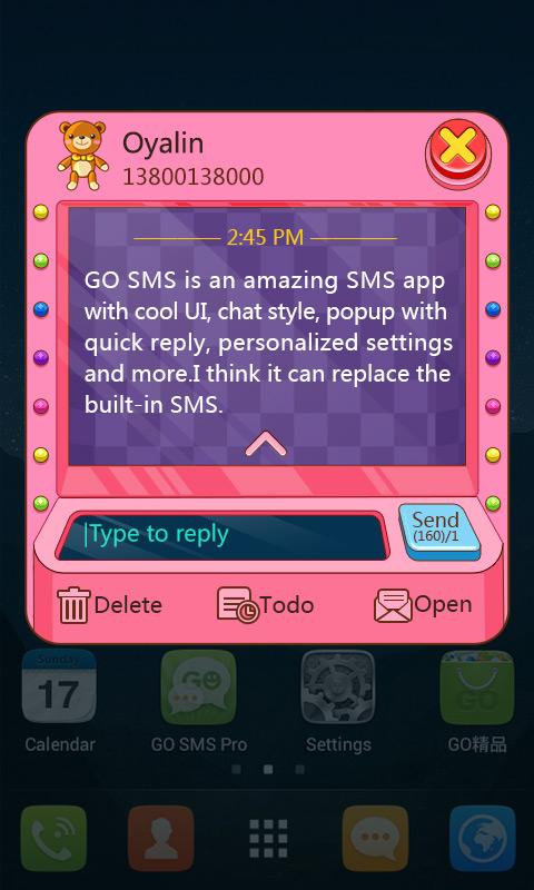 GO SMS Pro Claw It Theme EX