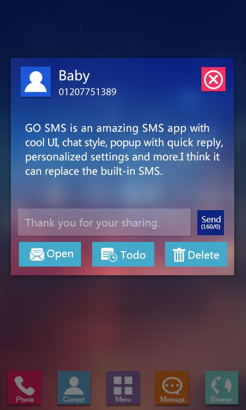 GO SMS Pro Fresh Theme EX