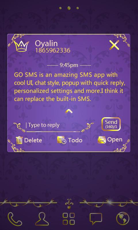 GO SMS PRO ROYAL THEME EX