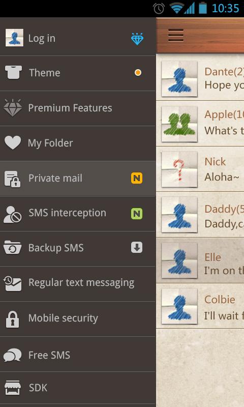 GO SMS Pro  Z Memo Theme EX