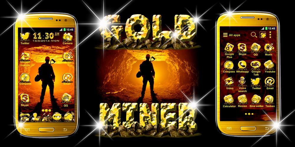 Gold Miner GO Launcher Theme