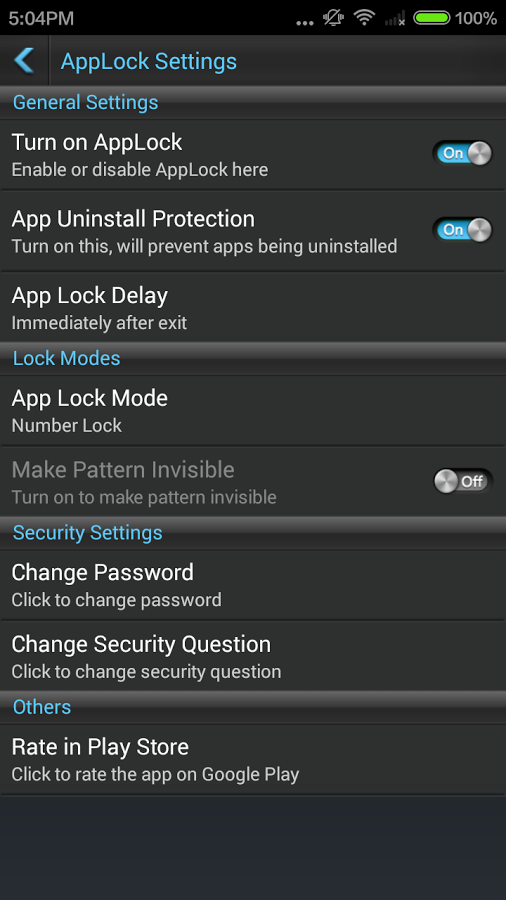 AppLock Plugin