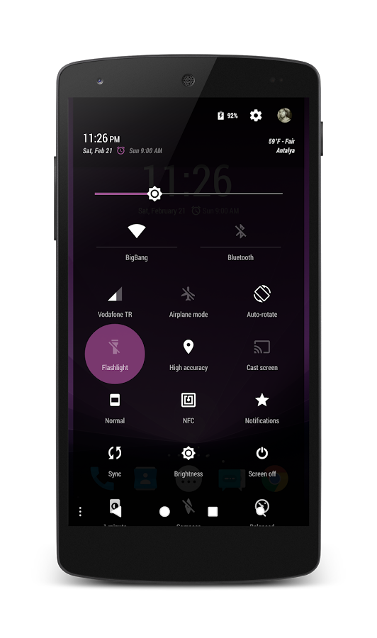 PitchBlack™(Aurora) CM12 Theme