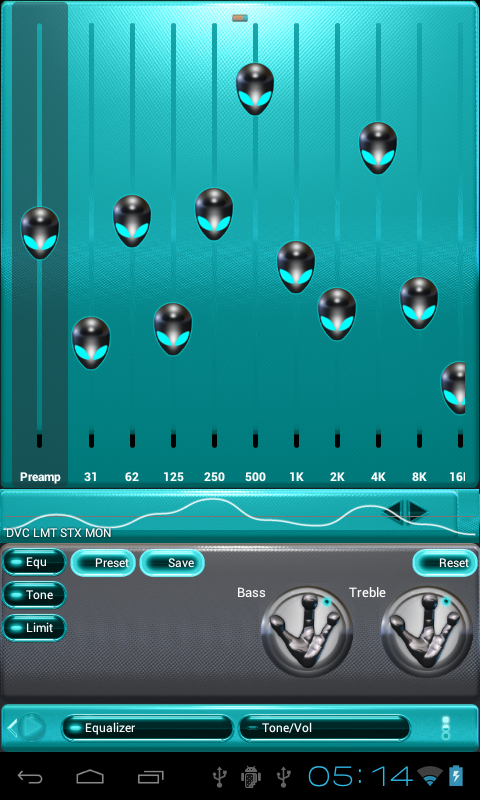 poweramp skin alien lightblue