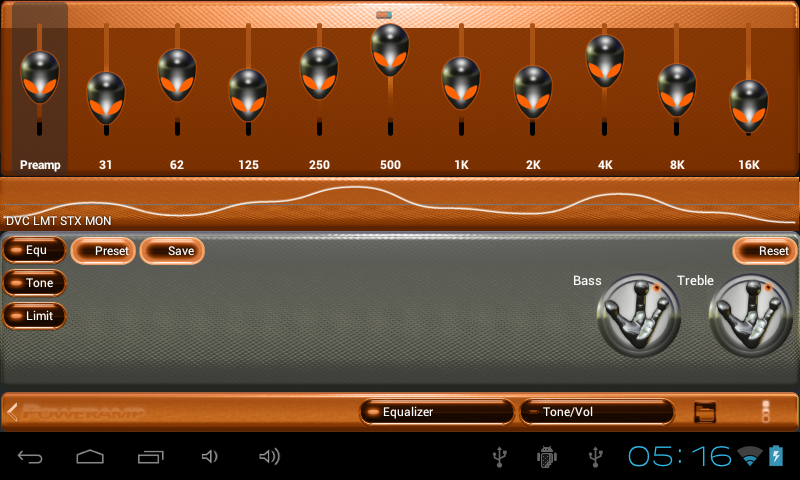 poweramp skin alien orange