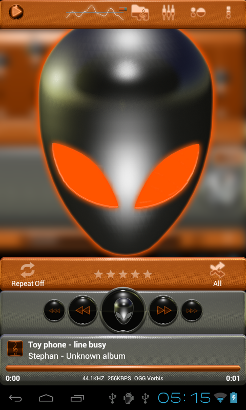 poweramp skin alien orange