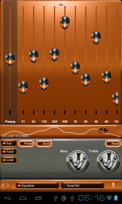 poweramp skin alien orange