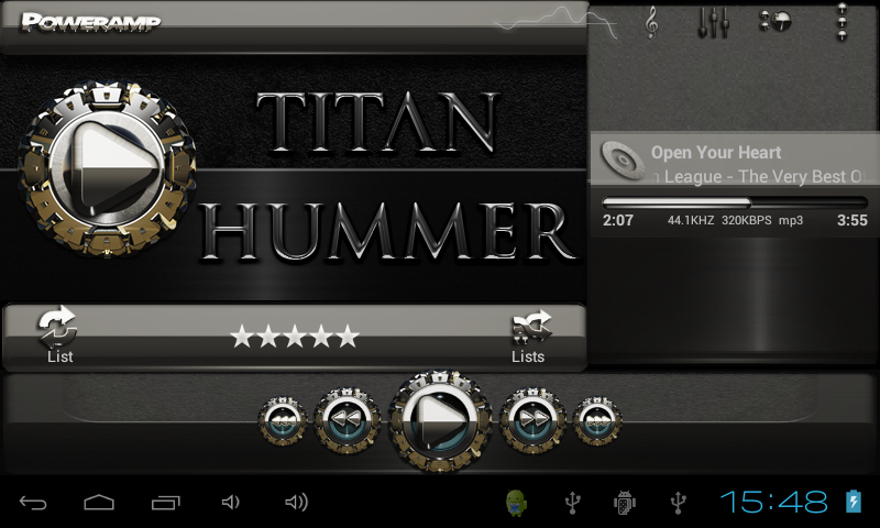 Poweramp skin Hummer