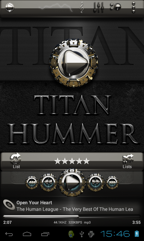 Poweramp skin Hummer