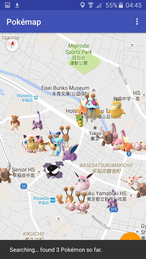 Pokemap - scan and alert