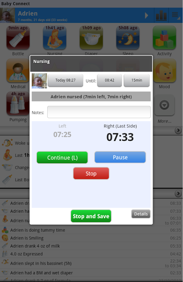 Baby Connect (activity logger)