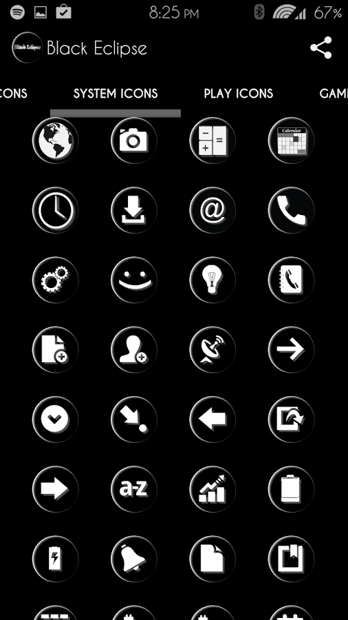 Black Eclipse Launcher Theme