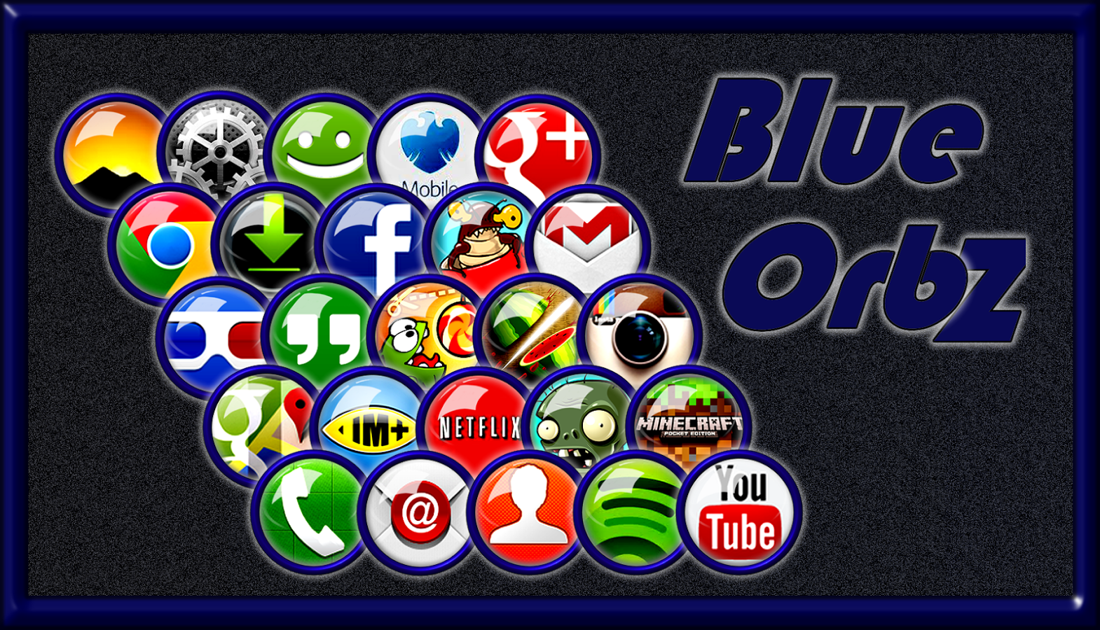 Blue Orbz Icon Pack