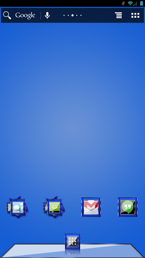 Blue Square Launcher Theme