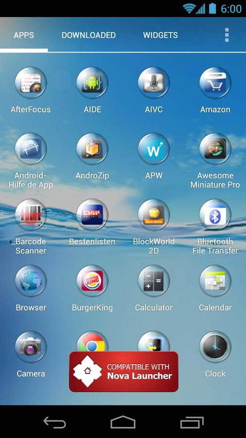 Clear Theme 4 Apex Launcher