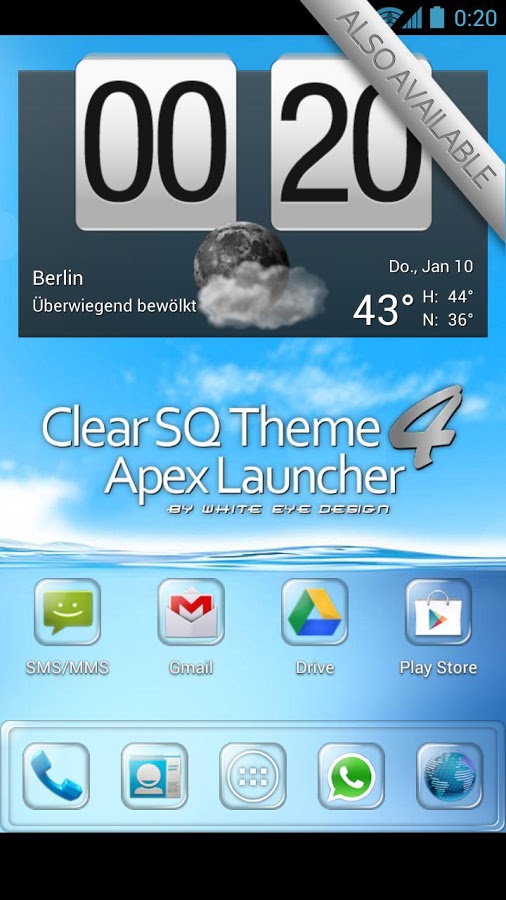 Clear Theme 4 Apex Launcher