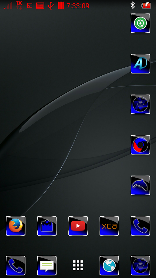 Dark Blue Glass icon pack