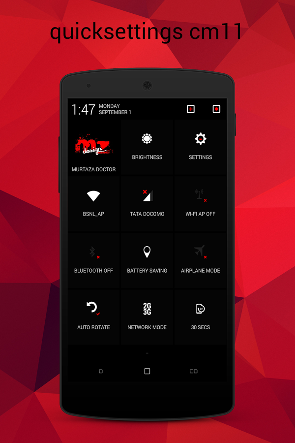 Dark Red CM11/PA theme