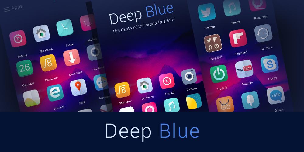 Deep Blue GO Launcher Theme