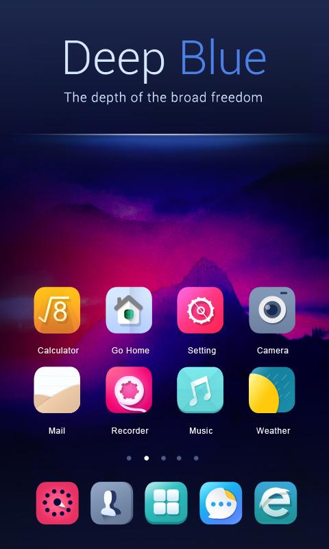 Deep Blue GO Launcher Theme